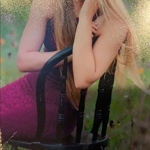 Burgundy red lace dress